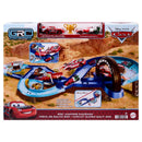 Pixar Cars Global Racers Cup Jumping Raceway in package