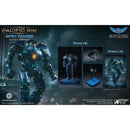 Leainary Gipsy Danger 6.5 inch DlifeStyle figure packaging and display card, showing the blue armored Jaeger figure with accessories and alternate poses on a dark sci-fi city background.