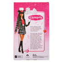 Barbie Clueless doll packaging with character illustration and text on a pink background
