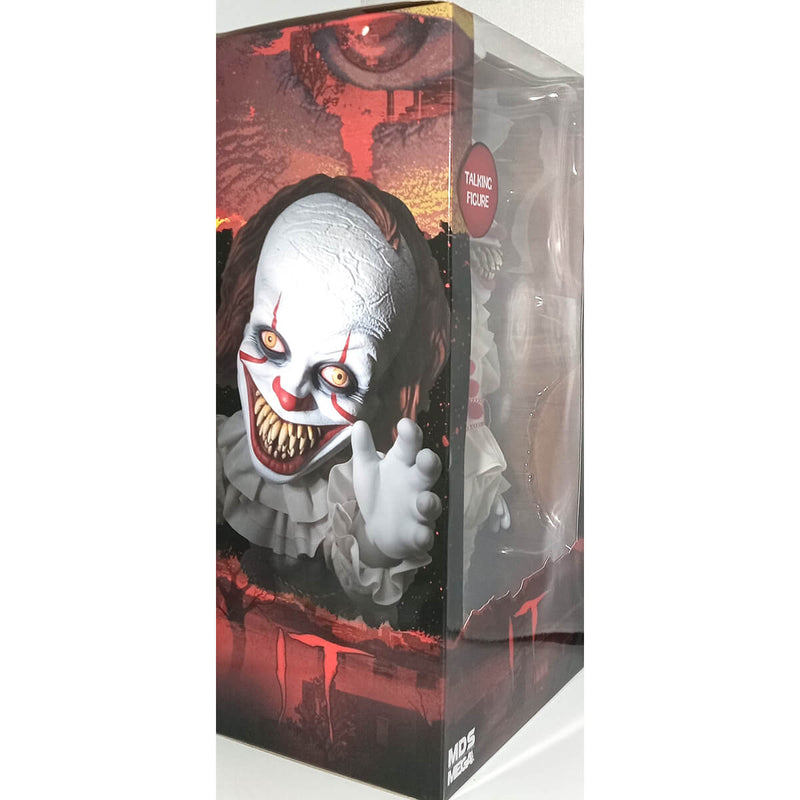 Mezco Toyz IT: Talking Sinister Pennywise Designer Series 15-Inch Doll, Side View of Package