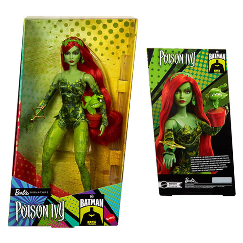 Poison Ivy Barbie Signature Doll Gold Label DC Batman 85th Anniversary, packaged