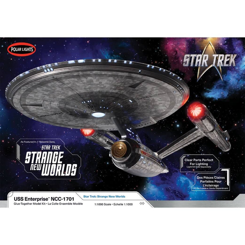 USS Enterprise - Strange New Worlds - 1:1000 scale - Polar Lights, packaging front