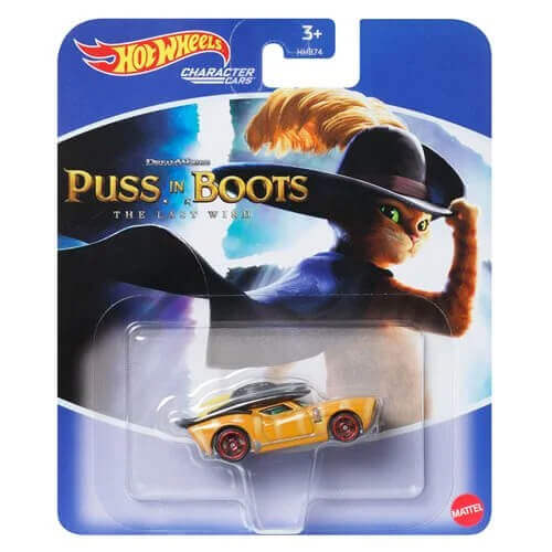 Hot Wheels 2023 DreamWorks Character Cars 1:64 Scale Diecast Vehicles Puss in Boots The Last Wish HYM00