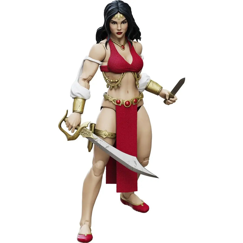 Queen of the Black Coast Action Figure with a sword on a white background