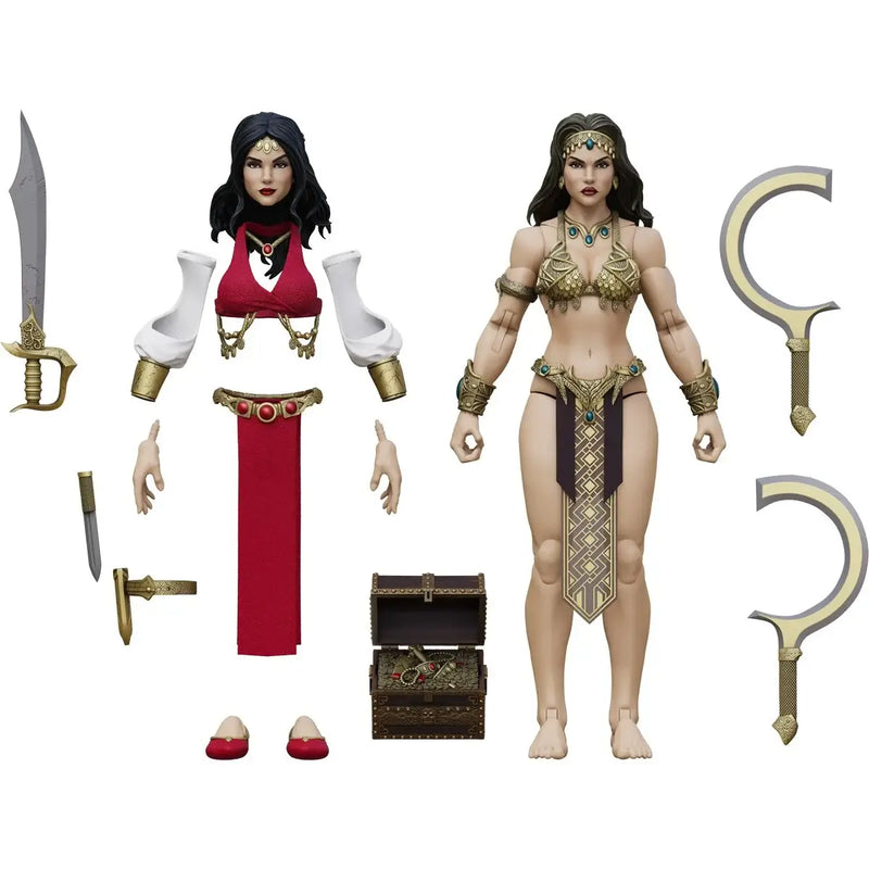 Queen of the Black Coast Action figure with accessories on a white background