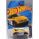 Hot Wheels die-cast toy car of the Renault Espace F1, shown in its original blister pack packaging.