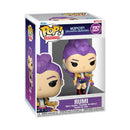 Funko Pop! vinyl figure Rumi packaging with purple hair character and 'K/POP Demon Hunters' branding.