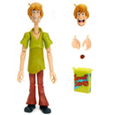 Action figure with interchangeable parts and a 'Scooby Snacks' container on a white background