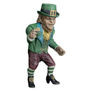 Leprechaun figurine with green hat and coat on a white background