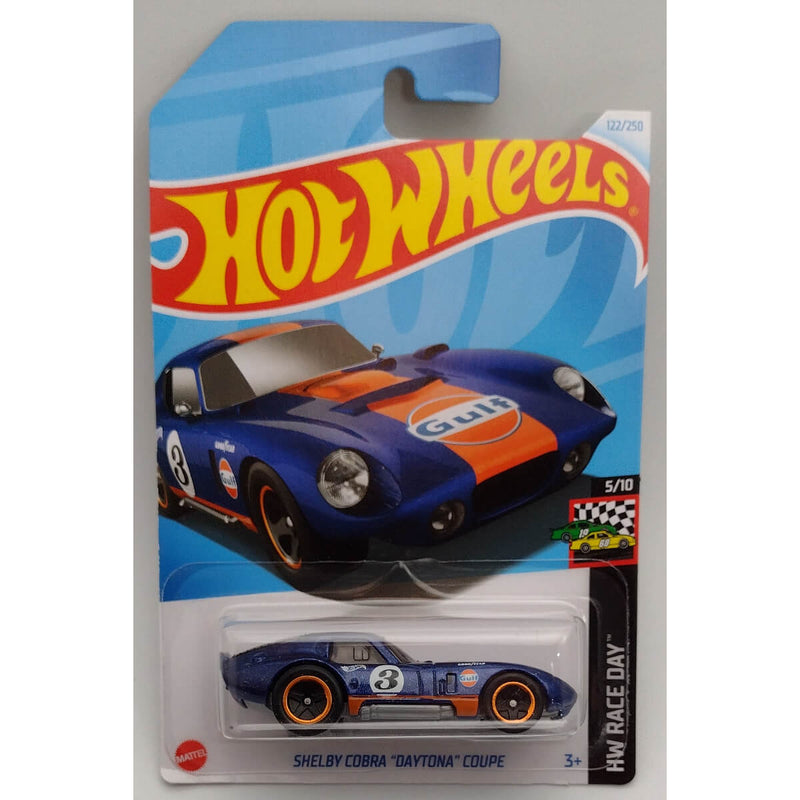 Hot Wheels 2024 Mainline HW Race Day Series 1:64 Scale Diecast Cars (International Card) Shelby Cobra Daytona Coupe