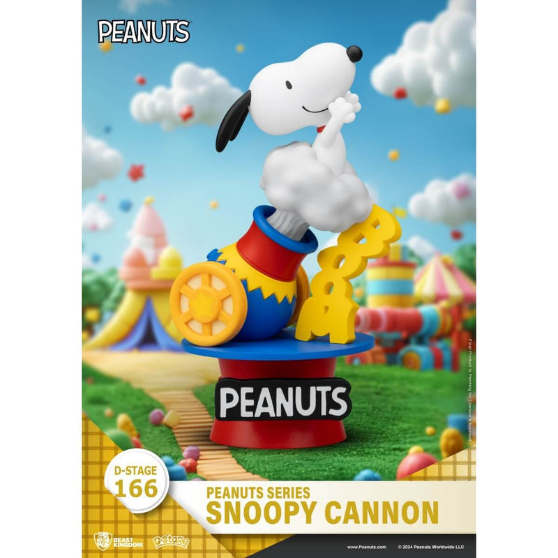 Snoopy's Cannon & Woodstock's Merry Go Round Collector's Bundle - Beast Kingdom, Snoopy's Cannon with ad overlay