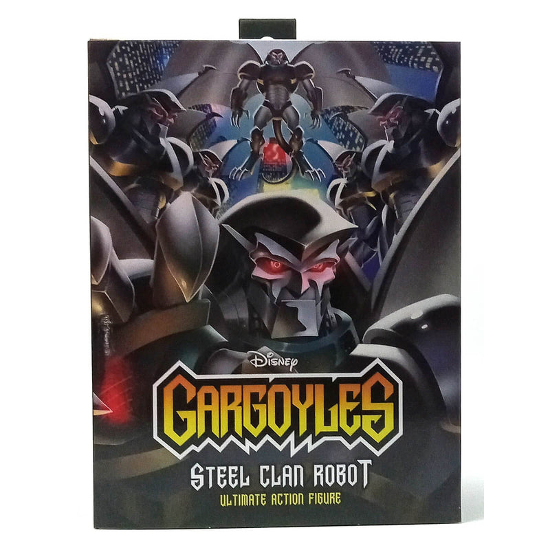 NECA Gargoyles Ultimate Steel Clan Robot 7-Inch Scale Action Figure Front Cover of Packaging