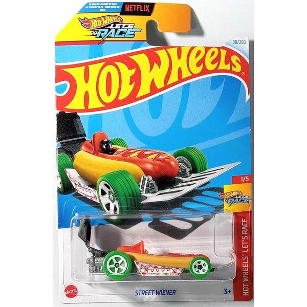 Hot Wheels 2024 Mainline Hot Wheels Let's Race Series 1:64 Scale Diecast Cars (International Card) Street Wiener