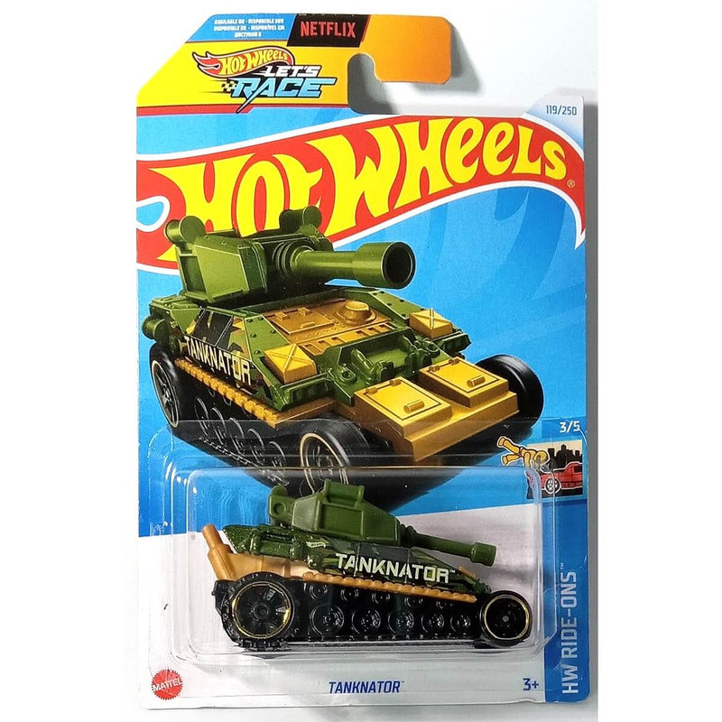 Hot Wheels 2024 Mainline HW Ride-Ons Series 1:64 Scale Diecast Cars (International Card) Tanknator