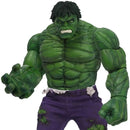 Green Hulk figure with purple pants on a white background