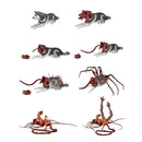 NECA The Thing (1982) Deluxe Ultimate Dog Creature 7-Inch Scale Action Figure, display of all stages