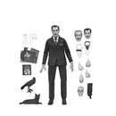 Vincent Price Action figure with interchangeable parts on a white background