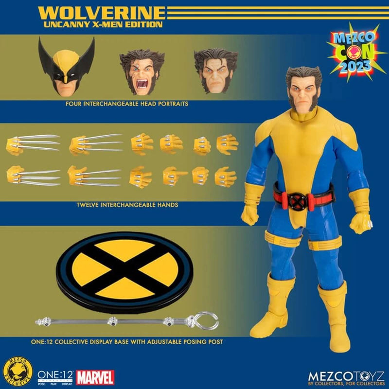 Wolverine: Uncanny X-Men One:12 Collective Mezco Action Figure, unpackaged with accessories