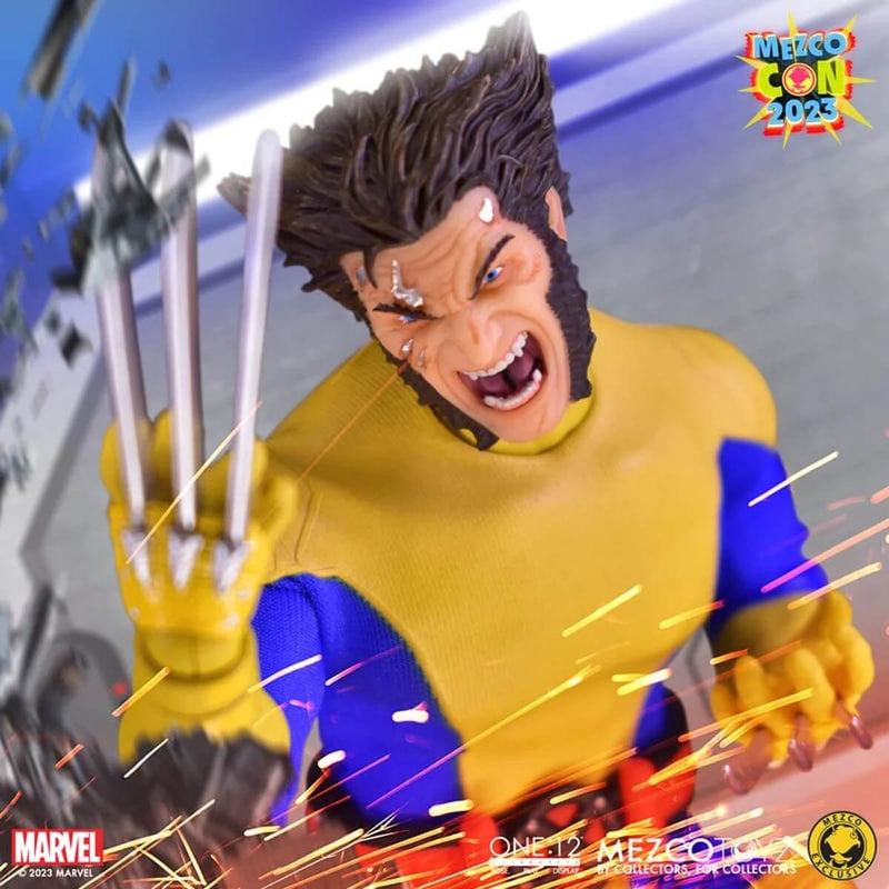 Wolverine: Uncanny X-Men One:12 Collective Mezco Action Figure, up close face damage