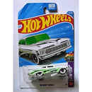 Hot Wheels 2026 Mainline Hot Wheels Layin' Low Series Cars (US Card) white with black and green stripes on pickup truck