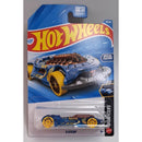 Hot Wheels x-steam toy car in packaging with blue and yellow design