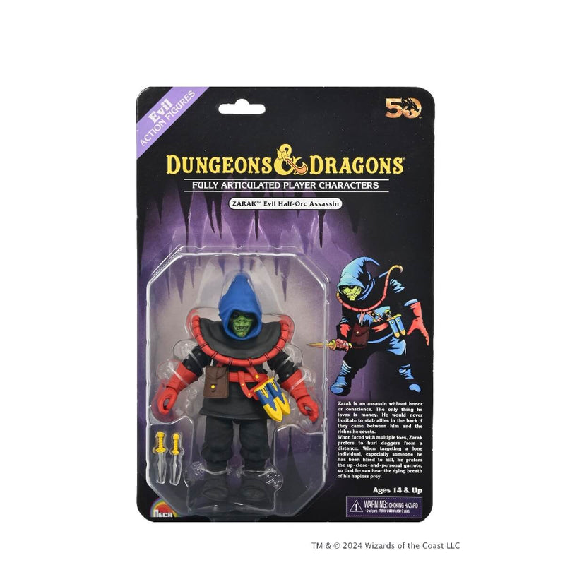 Dungeons & Dragons 50th Anniversary NECA 7" Scale Action Figures, Zarak in package