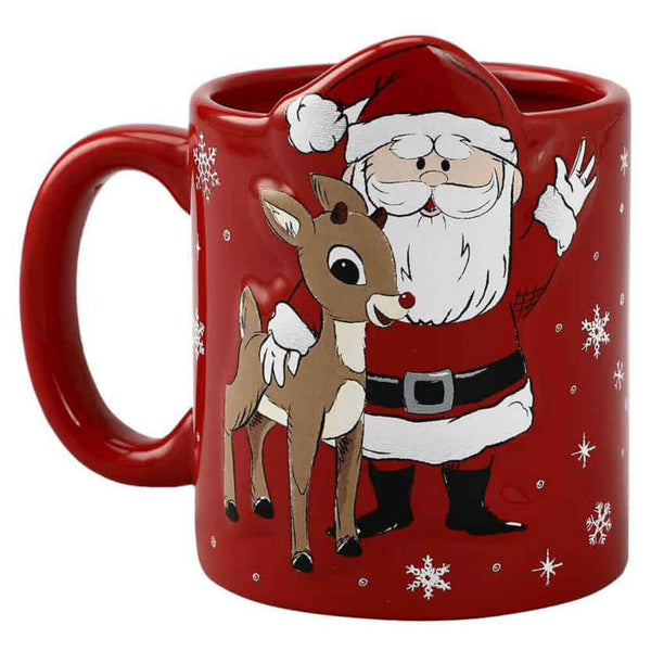 Bioworld Rudolph Ready Rudolph 16 Ounce Bas Relief Ceramic Mug