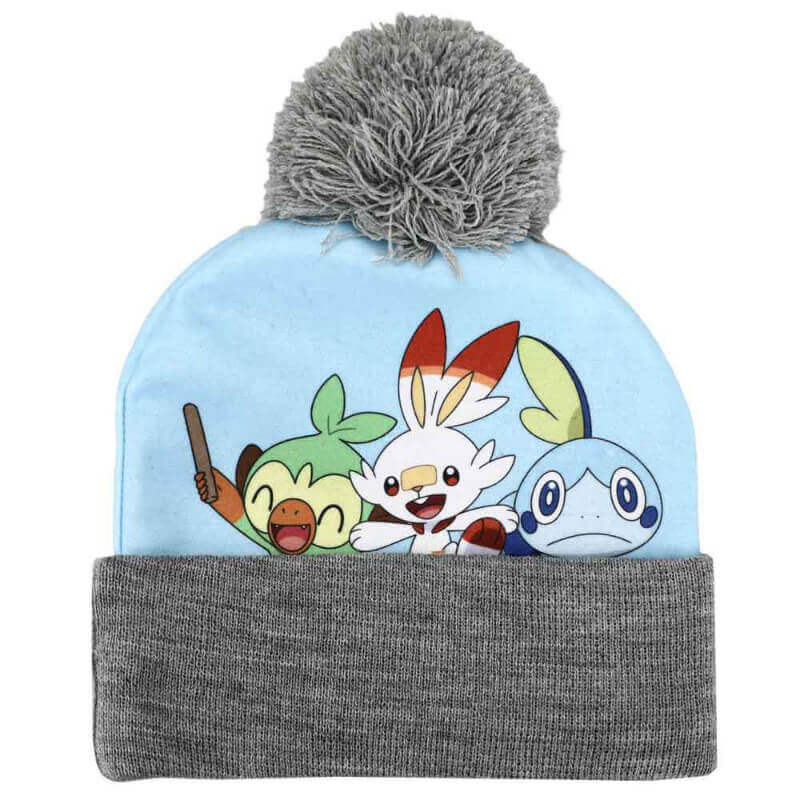 Pokemon Characters Youth Beanie and Glove Set