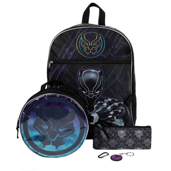 Bioworld Marvel Black Panther 5 Piece Backpack Set