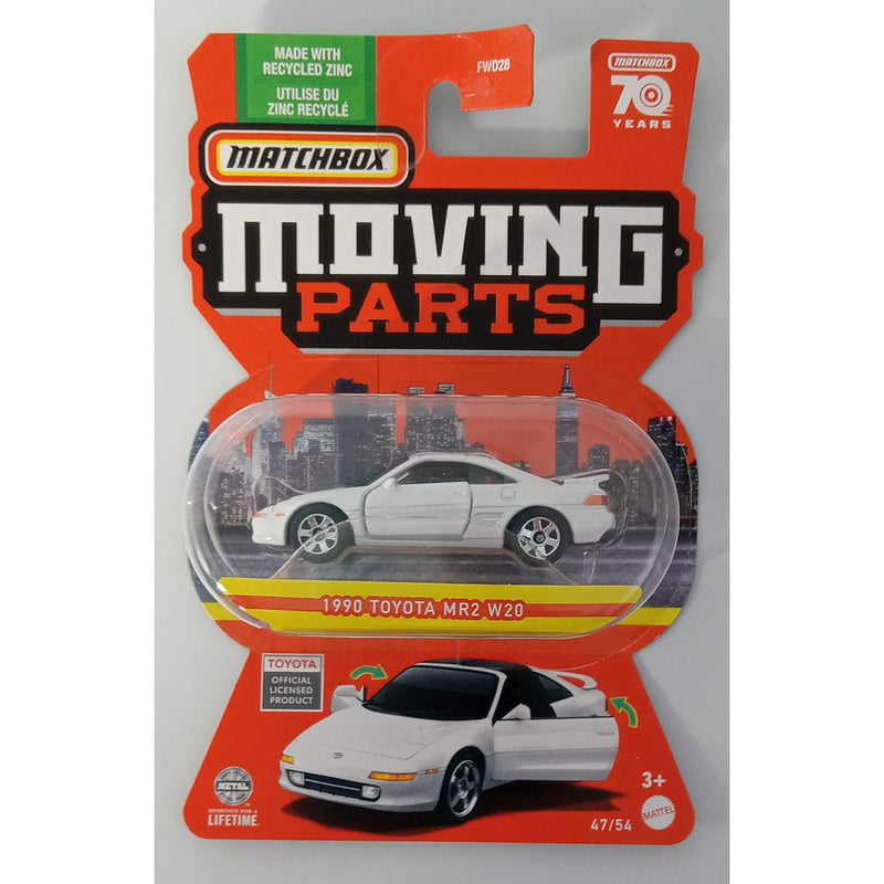 Matchbox 2023 Moving Parts Series 1:64 Scale Diecast Vehicles (Wave 3), 1990 Toyota MR2 W20