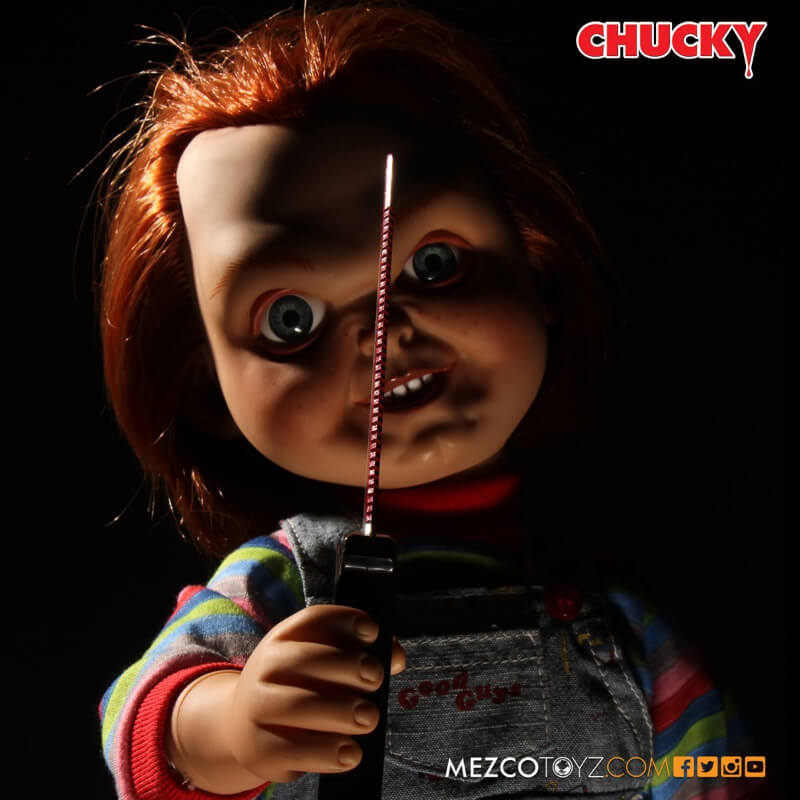Mezco Toyz Child's Play Sneering Chucky 15 Inch Talking Doll