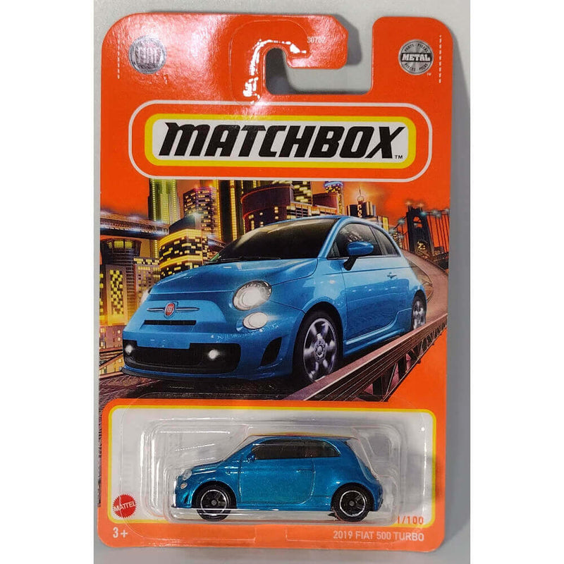 Matchbox Mainline 2022 Cars 2019 Fiat 500 Turbo 11/100 HFP29