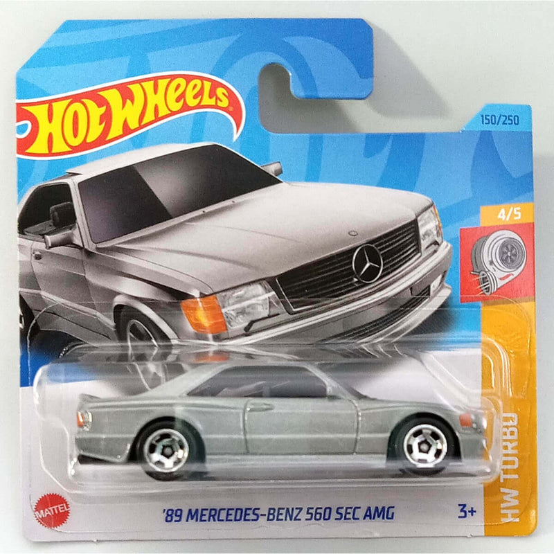 Hot Wheels 2023 Mainline HW Turbo Series Cars (Short Card) '89 Mercedes-Benz 560 SEC AMG HKK85 4/5 150/250
