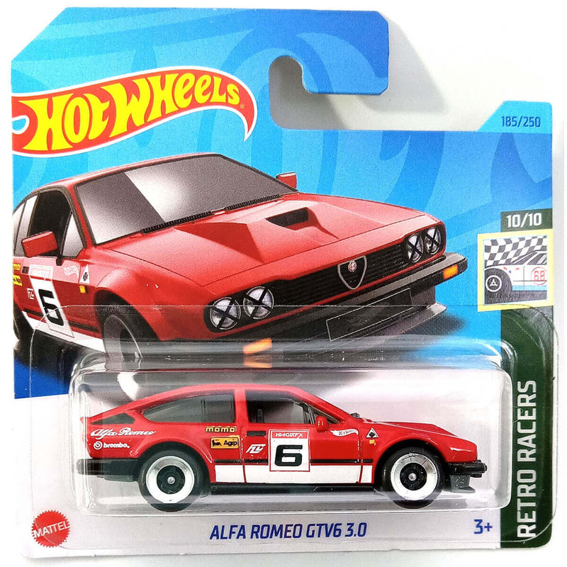 Hot Wheels 2023 Mainline Retro Racers Series Cars (Short Card) Alfa Romeo GTV6 3.0 HKG48 10/10 185/250