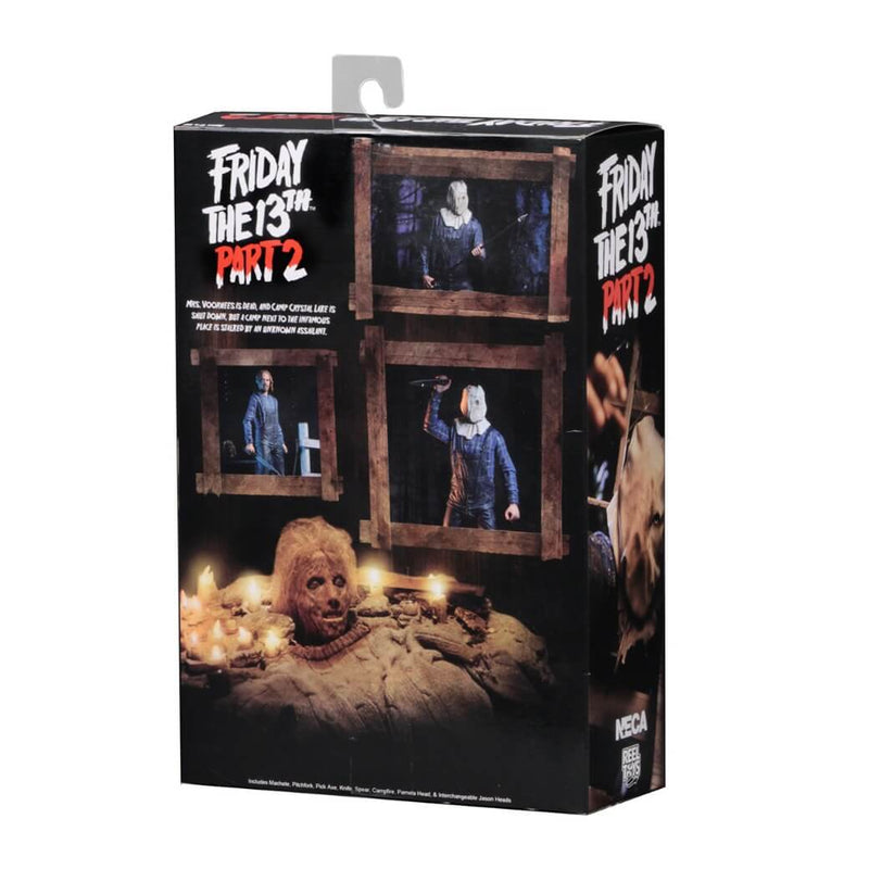 NECA Friday the 13th Ultimate Part 2 Jason 7” Scale Action Figure box back