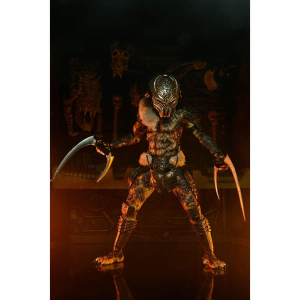 NECA Predator 2 Ultimate Snake Predator (30th Ann.) 7” Scale Action Figure, front view holding scythes