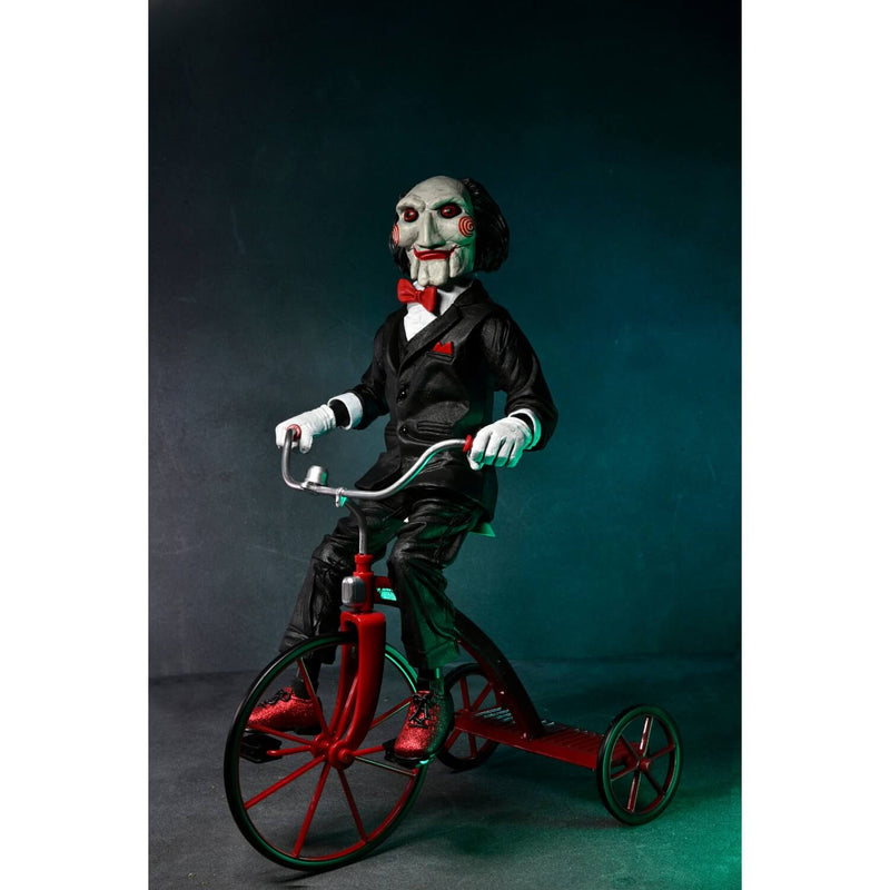 NECA Saw Billy the Puppet & Tricycle 12″ Action Figure with Sound, full figure
