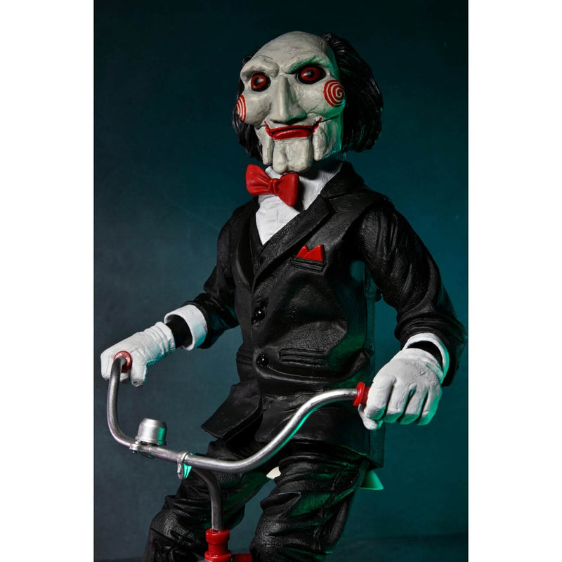 NECA Saw Billy the Puppet & Tricycle 12″ Action Figure with Sound, closeup
