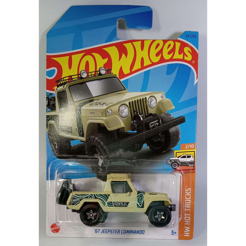 Hot Wheels 2023 Mainline HW Hot Trucks Series 1:64 Scale Diecast Cars (International Card), '67 Jeepster Commando 2/10 94/250 HKJ02