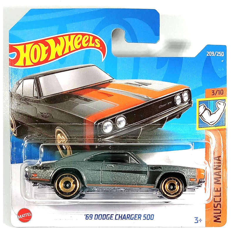 Hot Wheels 2022 Mainline Muscle Mania Series Cars (Short Card) '69 Dodge Charger 500