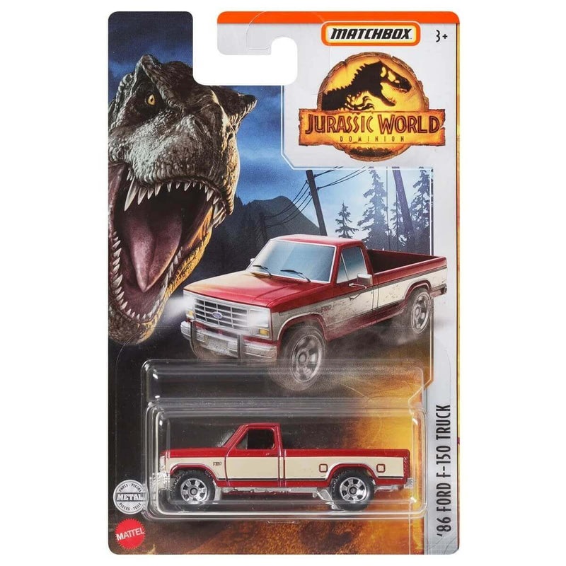 Matchbox 2022 Jurassic World Dominion 1:64 Die-Cast Vehicles Mix 5, 1986 Ford F-150 Truck