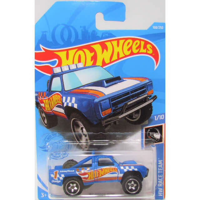 Hot Wheels 2021 HW Race Team Series Cars '87 Dodge D100 (Blue) 1/10 168/250