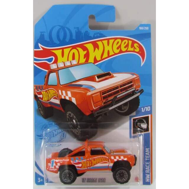 Hot Wheels 2021 HW Race Team Series Cars '87 Dodge D100 (Orange) 1/10 168/250