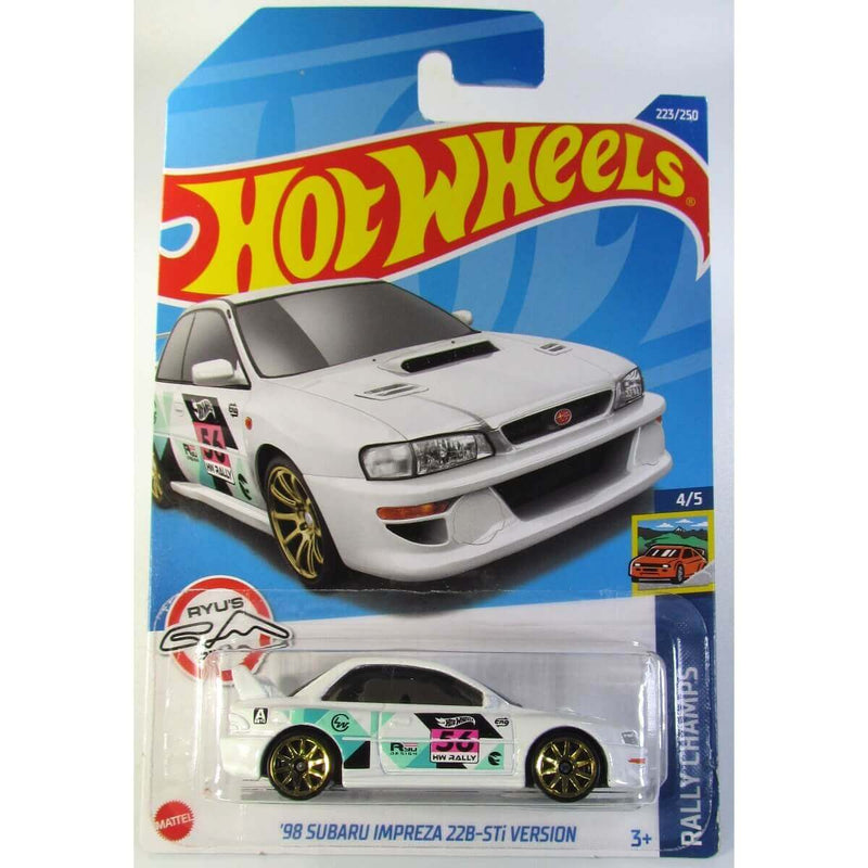 Hot Wheels 2022 Rally Champs Series Cars '98 Subaru Impreza 22B STi-Version 4/5 223/250 HCY04 (Treasure Hunt)