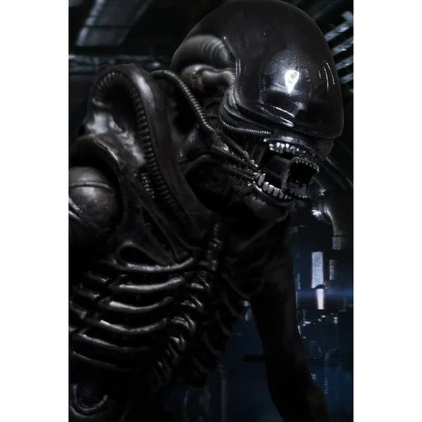 Mezco Toyz Alien Xenomorph One:12 Collective 7 Inch Action Figure, with mouth open  and inner jaw coming out.
