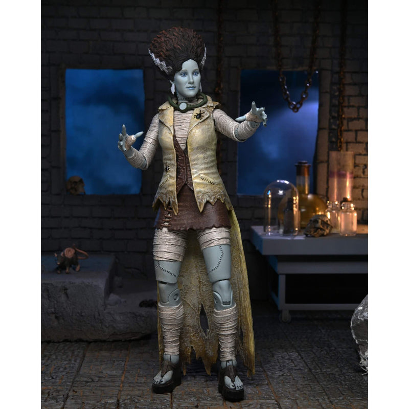 NECA Teenage Mutant Ninja Turtles X Universal Monsters Ultimate April as The Bride of Frankenstein 7” Scale Action Figure, standing reaching out