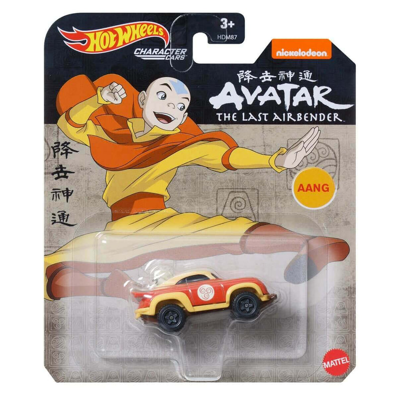 Hot Wheels 2022 Character Cars Mix 4 1:64 Scale Vehicles, Aang