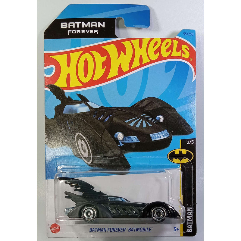Hot Wheels 2023 Mainline Batman Series 1:64 Scale Diecast Cars (International Card), Batman Forever Batmobile 2/5 55/250 HKG38