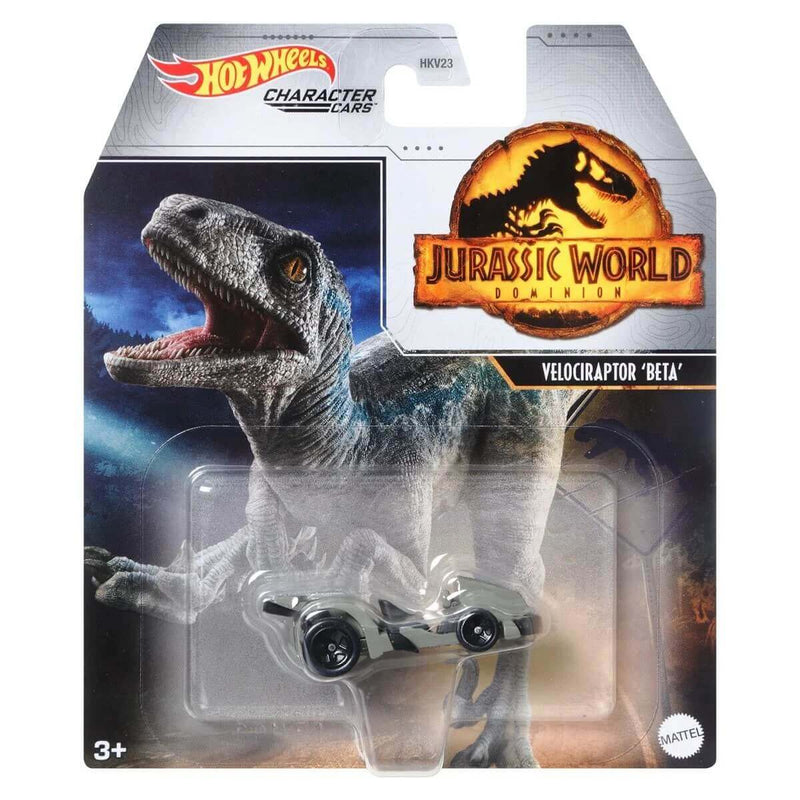 Hot Wheels 2023 Entertainment Character Cars 1:64 Scale Diecast (Mix 1), Velociraptor 'Beta'