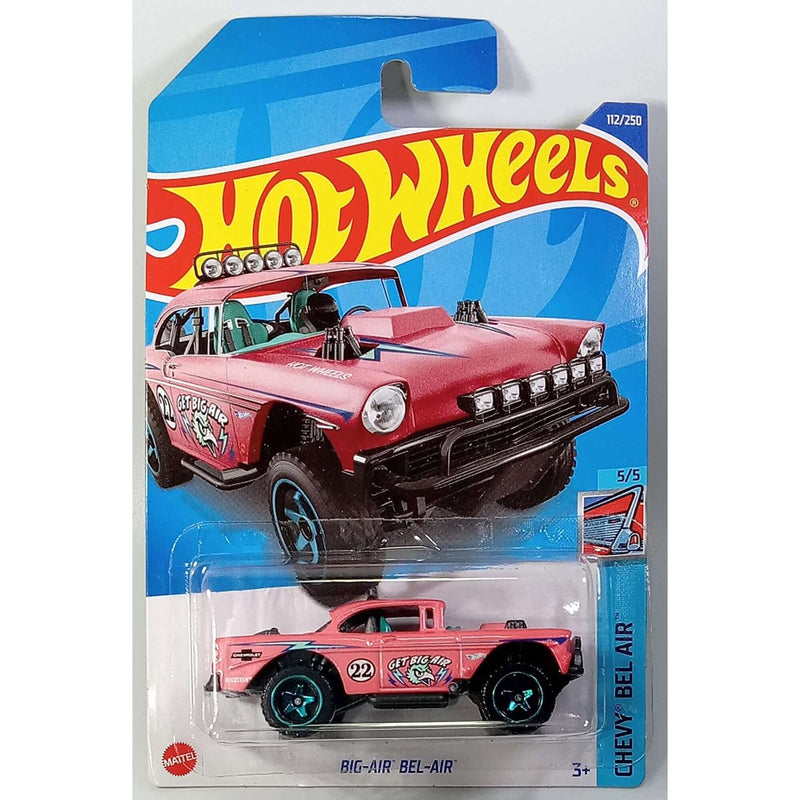 Hot Wheels 2022 Mainline Chevy Bel Air Series Cars (International Card) Big-Air Bel-Air 5/5 112/250 Metalflake Pink